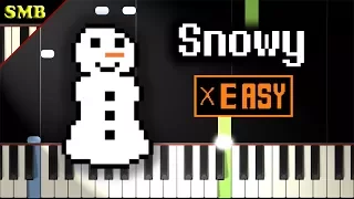 UNDERTALE - SNOWY - Easy Piano Tutorial