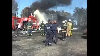 Последствие пожара на нефтебазе БРСМ в Васильково. 10.06.2015