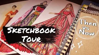 Sketchbook tour || Fashion Illustration Journey || Art Studio by Srabani