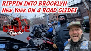 RIPPIN ON Harley Davidson ROAD GLIDES TO BROOKLYN FAMOUS KATZ'S DELI #cyclefanatix #harleydavidson