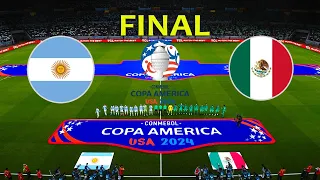 ARGENTINA vs MEXICO - FINAL | Copa America USA 2024 | Full Match All Goals | PES Gameplay