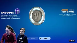 Epic Games Fortnite Gifted Me 7,000 Free V-Bucks Today & Unlocking NEW Fortnite item Shop Skins