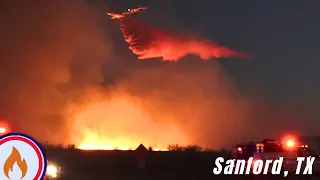 Stunning Air Drops on a New Wildfire - Sanford, Texas {Blake Brown}