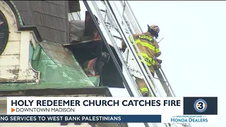Fire at Holy Redeemer Catholic Church possibly caused by lightning strike