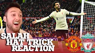 Liverpool Fan Reacts to Mo Salah's Hat Trick Against Man United | Full Reaction