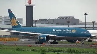 Vietnam Airlines Boeing 777-200ER VN-A147 Landing and Takeoff 【NRT/RJAA】