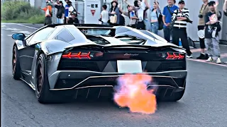 【搬出】Fuel Fest 2023にてたくさんのスポーツカー・スーパーカーが爆音で空ぶかししながら帰宅！#fuelfest  #jdm #lamborghini