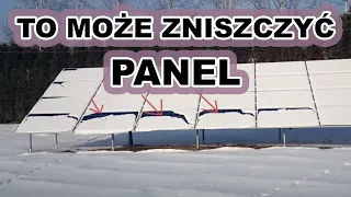 Samo odśnieżanie paneli i nagły wzrost ich temperatury