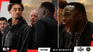 EZRA ARENYEKA SCREAMS IN BEN WHITTAKER'S FACE DURING THEIR PRESS CONFERENCE FACE OFF
