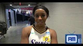 An interview with: Lexie Brown after 1st Atlanta homecoming w/Los Angeles Sparks