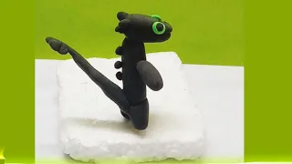 Toothless Dancing Meme with Polymer Clay #toothless#meme