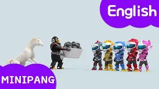 Learn english with Miniforce | Animal rescue | Police car | Color play | Mini-Pang TV 3D Play