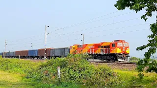 GOOTY's GE WDG4G chugging hard with BCNA Freight Train || Indian Railways || Abhinav LHB || NFR