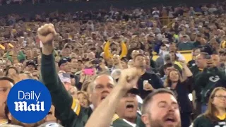 Packers fans chant 'USA!' before players link arms for anthem - Daily Mail