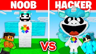 NOOB vs HACKER: I Cheated In a CRAFTYCORN Build Challenge!