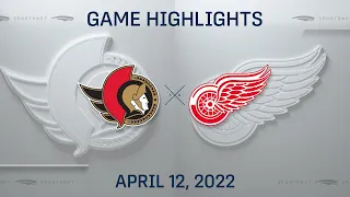 NHL Highlights | Senators vs. Red Wings - Apr. 12, 2022