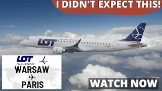 LOT Embraer 190 Business Class 🇵🇱⇢🇫🇷【4K Warsaw to Paris】I did NOT EXPECT this from LOT!!