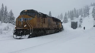 Trains Through the Snow: UP Trains Climb Donner Pass