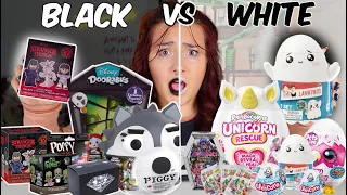 UNBOXING 100 *Black VS White MYSTERY* toys 😱