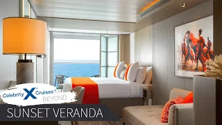 Celebrity Beyond | Sunset Veranda Stateroom Full Walkthrough Tour & Review 4K | Celebrity Cruises