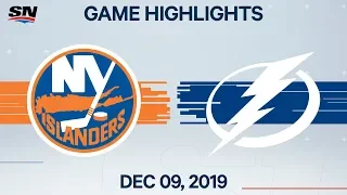 NHL Highlights | Islanders vs. Lightning – Dec. 09, 2019