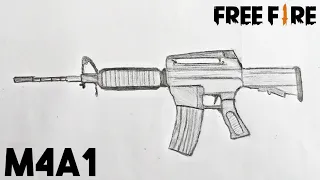 Drawing M4A1 Gun From Free Fire 🔥