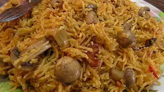 Mushroom Biryani//రెస్టౌరెంట్ స్టైల్ మష్రూమ్ బిర్యానీ //Delicious mushroom biryani recipe