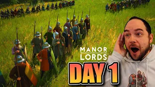 Manor Lords Day 1 [new city-building war game] Insane graphics, global launch day!