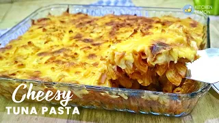 CHEESY TUNA PASTA RECIPE | CANNED TUNA RECIPES | TUNA MACARONI PASTA