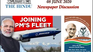 The Hindu Newspaper Discussion 08 JUNE 2020