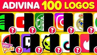 Adivina 100 Logos POR LA MITAD 😱🚨 | ¿Cuántas Marcas podrás reconocer?  |  Play Quiz de Logotipos