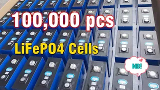 Inside: Huge LiFePO4 Battery Cells Warehouse in China