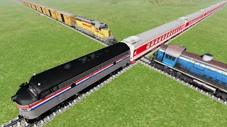 Realistic Train Crashes #54 - Beamng.Drive