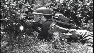 American soldiers load and fire the 75 mm Flat Trajectory artillery as part of th...HD Stock Footage