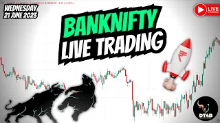 LIVE BANK NIFTY OPTIONS TRADING 21 JUNE 2023 | DT4B