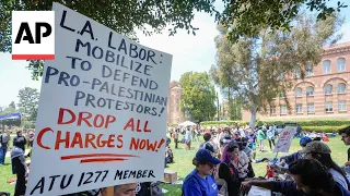 UCLA student workers join strike and demand amnesty for pro-Palestinian protesters