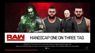 WWE 2K19 The Predator VS Baron Corbin,Akam,Rezar 1 VS 3 Handicap Elimination Tag Match