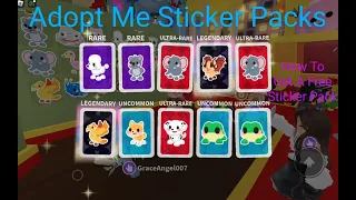 Adopt Me Update How To Get A Free Sticker Pack & Opening Premium Sticker Packs! New Profile Feature!