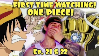 First Time Watching One Piece Ep 21 and 22 (Sub) The Baratie Restaurant Has Passion - Krieg and Zeff