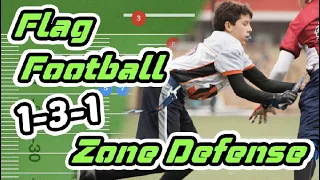 5 on 5 Flag Football 1-3-1 Zone Defense