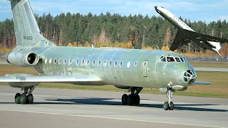 RF-66009. Tupolev Tu-134 without camouflage. Test flight with the sound of a rocket.