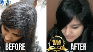 White hair to black hair permanently Naturally | For Jet Black At Home | 100% Work | Live Results