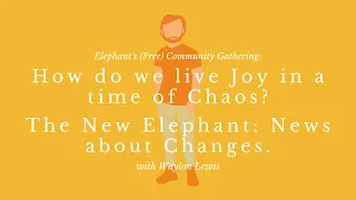 How do we live Joy in a time of Chaos? The New Elephant: News about Changes.