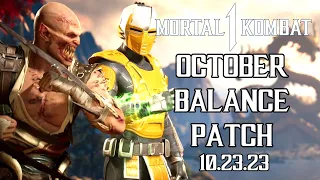 MK1 OCTOBER BALANCE PATCH (10.23.23) - CYRAX NERF, RAIDEN NERF, BARAKA NERF, NEW STAGES