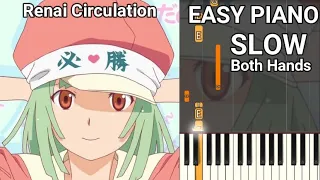 Renai Circulation (SLOW) Both Hands Easy Piano Tutorial