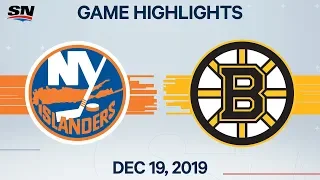 NHL Highlights | Islanders vs Bruins - Dec. 19, 2019