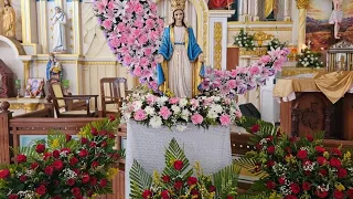 Rosary Flower Decoration in the church