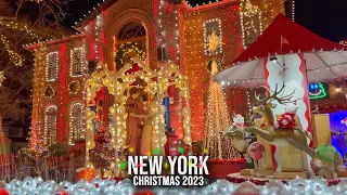 NYC Christmas 2023 4K NYC Christmas Decorations✨Rockaway Beach Queens NYC Christmas Decorations 2023
