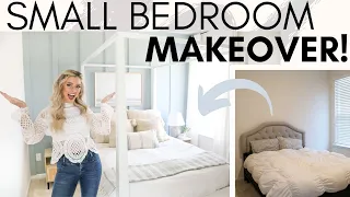 SMALL BEDROOM MAKEOVER || BEDROOM TRANSFORMATION || DIY ACCENT WALL