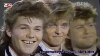a-ha - Norwegian Music Awards, Spellermannsprisen -  18-01-1986  (HD)